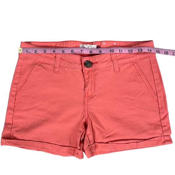 Wallflower & So size 3 shorts with rolled cuffs, 1 jean, 1 coral/orange, EUC - Picture 5 of 16